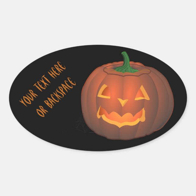 Halloween Stickers Personalised Pumpkin Stickers (Front)