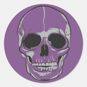 Halloween Stickers-Skull Classic Round Sticker