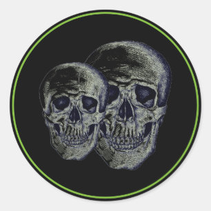 Halloween Stickers-Skulls Classic Round Sticker