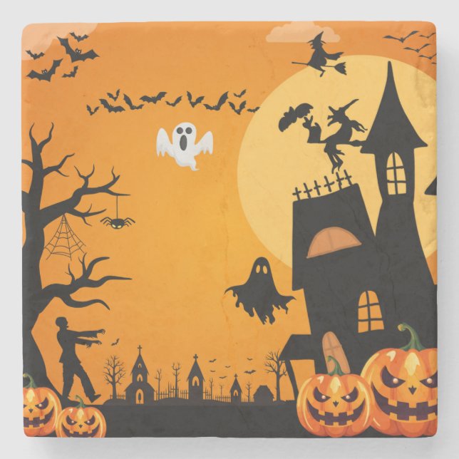 Halloween Stone Coaster (Front)