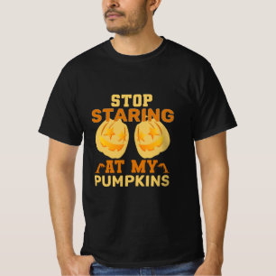 Halloween Stop Staring At My Pumpkin Birthday T-Shirt