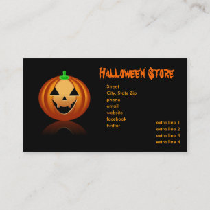 Halloween Store Business Card