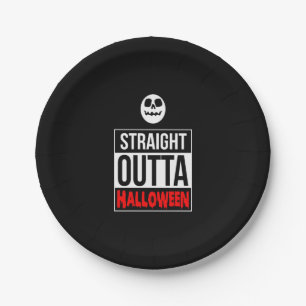 Halloween - Straight Outta Halloween Paper Plate