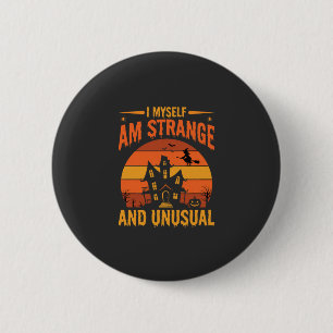 Halloween Strange and Unusual Haunted House Graphi 6 Cm Round Badge