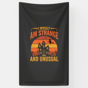 Halloween Strange and Unusual Haunted House Graphi Banner