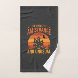 Halloween Strange and Unusual Haunted House Graphi Hand Towel