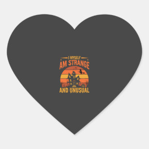 Halloween Strange and Unusual Haunted House Graphi Heart Sticker