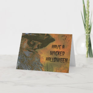 Halloween Straw Pirate Invitation