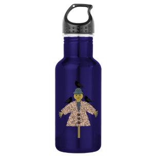 Halloween Straw Scarecrow and Ravens 532 Ml Water Bottle