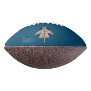 Halloween Straw Scarecrow and Ravens American Football