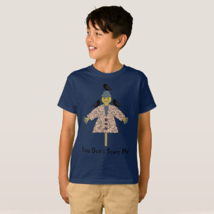 Halloween Straw Scarecrow and Ravens Custom T-Shirt