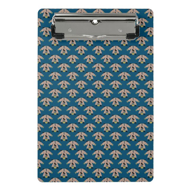 Halloween Straw Scarecrow and Ravens Patterned Mini Clipboard (Front)
