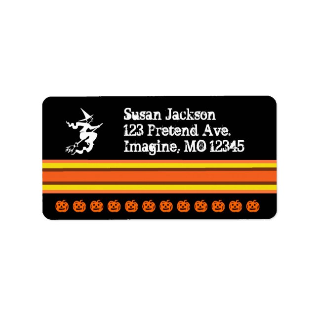 Halloween Stripe Label (Front)