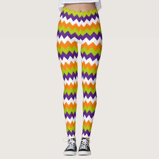Halloween stripe Leggings  (Front)