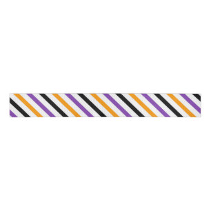 Halloween Stripes – Bold Diagonal Pattern Grosgrain Ribbon