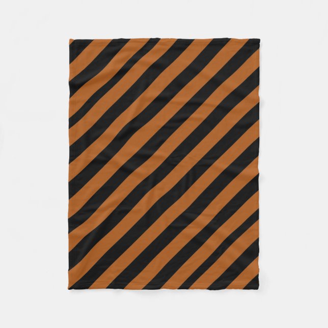 Halloween Stripes Fleece Blanket (Front)
