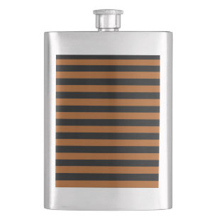 Halloween Stripes Hip Flask