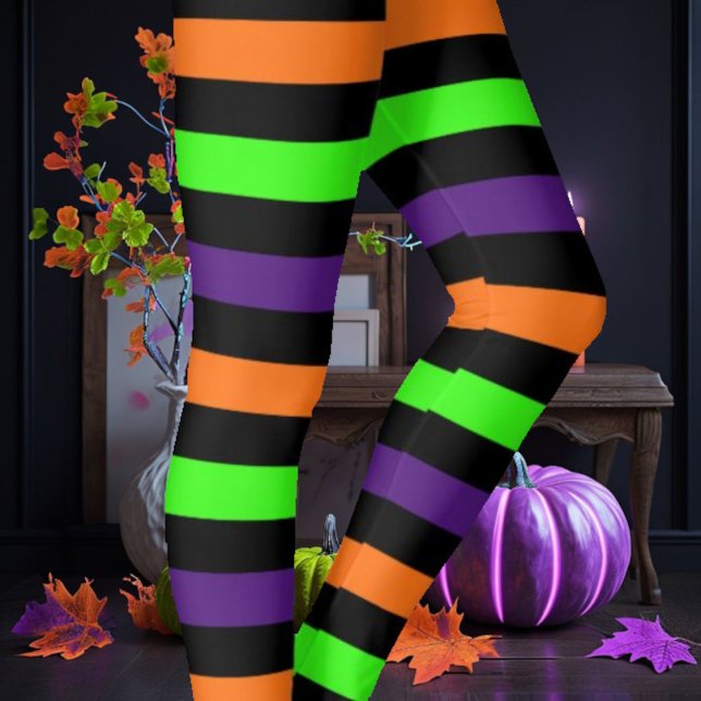 Halloween Stripes Leggings (Creator Uploaded)