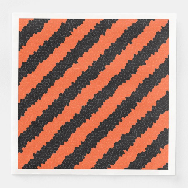 halloween stripes paper napkins (Front)