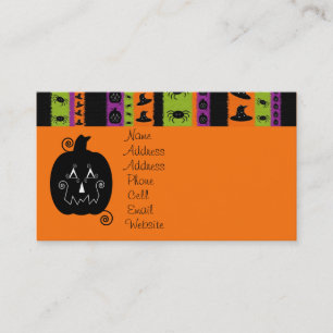 Halloween Stripes Profile Card