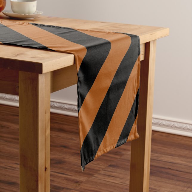 Halloween Stripes Short Table Runner (In Situ)