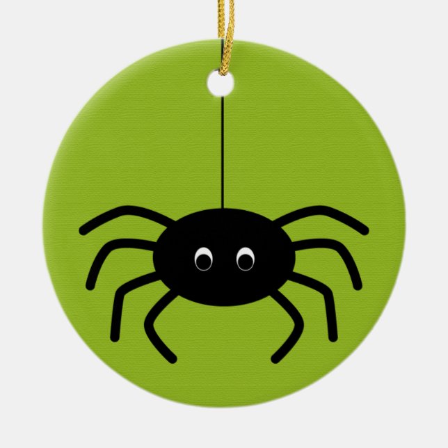 Halloween Stripes Spider Ornament (Front)