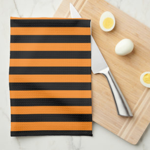Halloween Stripes Tea Towel