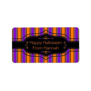 Halloween Stripes Too Label