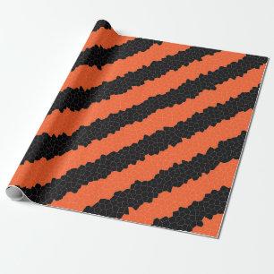 halloween stripes wrapping paper