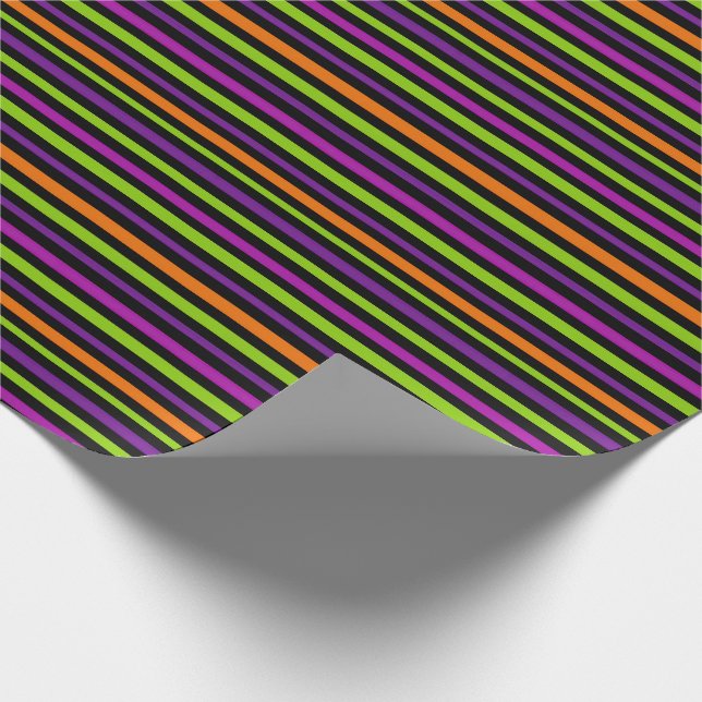 Halloween Stripes Wrapping Paper (Corner)