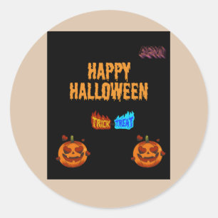 Halloween style classic round sticker