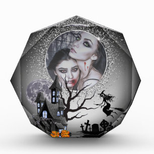 Halloween-style custom photo block