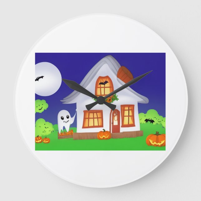 Halloween Styled High Quality  Large Clock (Front)