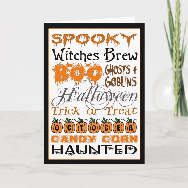 Halloween Subway Art Card (Front)