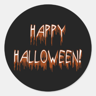 Halloween Suffering Text Classic Round Sticker