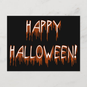 Halloween Suffering Text Postcard