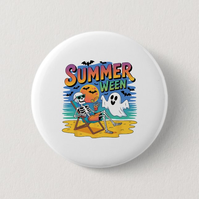 Halloween Summer  6 Cm Round Badge (Front)