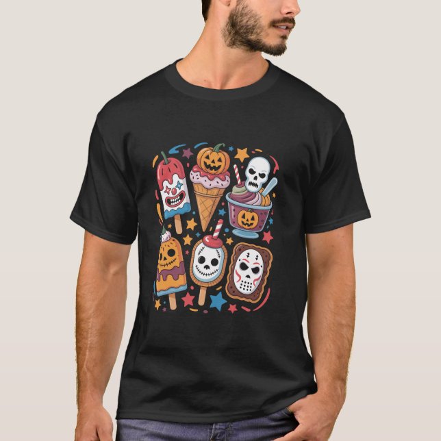 Halloween Summer Popsicle Halloween Ice Cream Summ T-Shirt (Front)