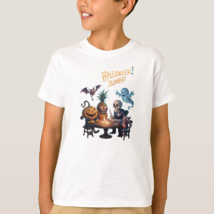 Halloween summit by Skeleton, bats, pumpkin, ghost T-Shirt