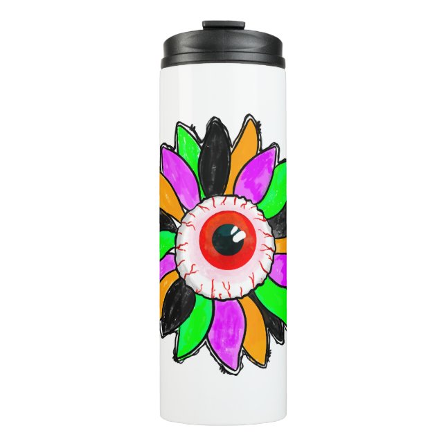 Halloween Sunflower Thermal Tumbler (Front)