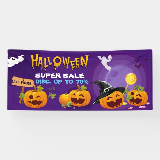Halloween Super Sale Promotion Banner  (Horizontal)