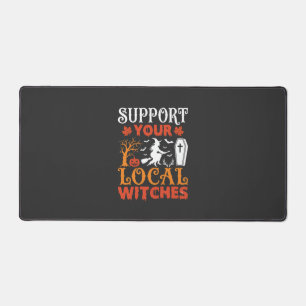 Halloween Support Your Local Witches Vintage Graph Desk Mat
