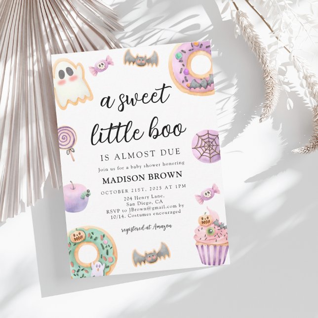 Halloween Sweet Little Boo Baby Shower Invitation (Creator Uploaded)