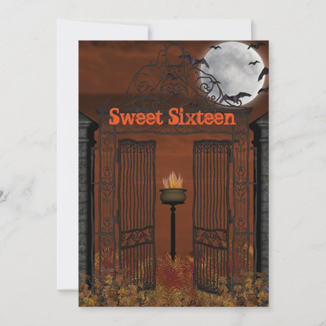 Halloween, Sweet Sixteen Invitation (Front)