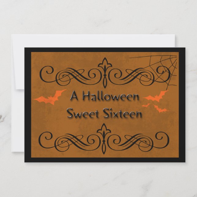 Halloween Sweet Sixteen Invitation (Front)