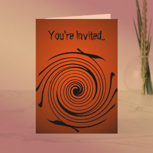 Halloween Swirl Party Invitation