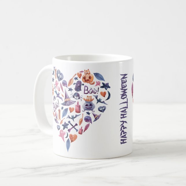 Halloween Symbols Coffee Mug (Front Left)