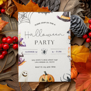 Halloween Symbols Frame Party Invitation
