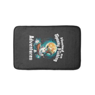 Halloween T Hooked on Spooky Fishing Bath Mat