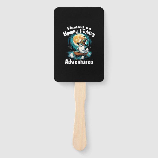 Halloween T  Hooked on Spooky Fishing Hand Fan (Front)